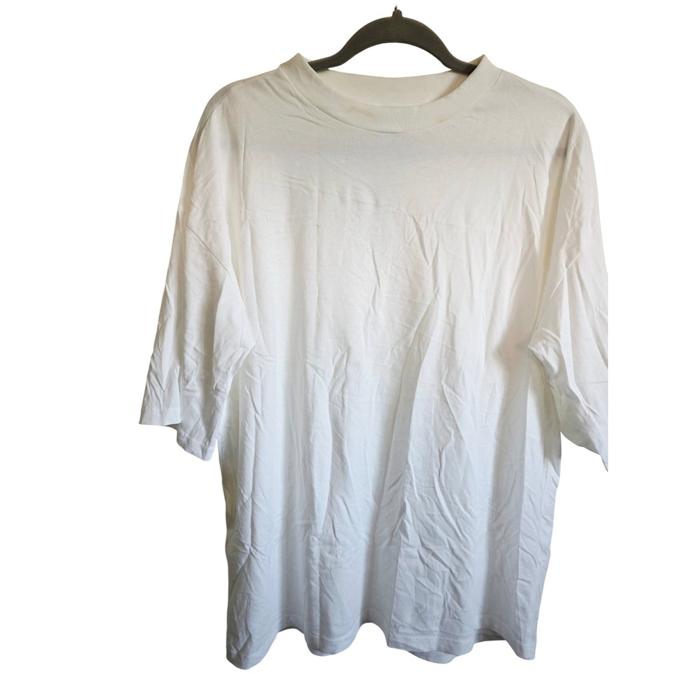 Topshop Mens‎ S  White Relaxed  Short Sleeve Cotton T-Shirt *Makeup Spots* NWT - Picture 5 of 13